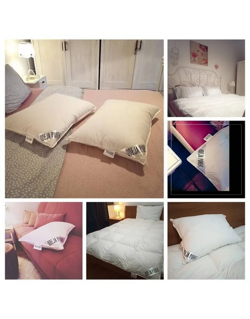 Vzglavnik iz gosjega puha in perja 70x50 cm