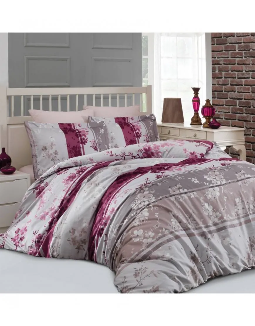 Posteljnina bombaž mako saten viola